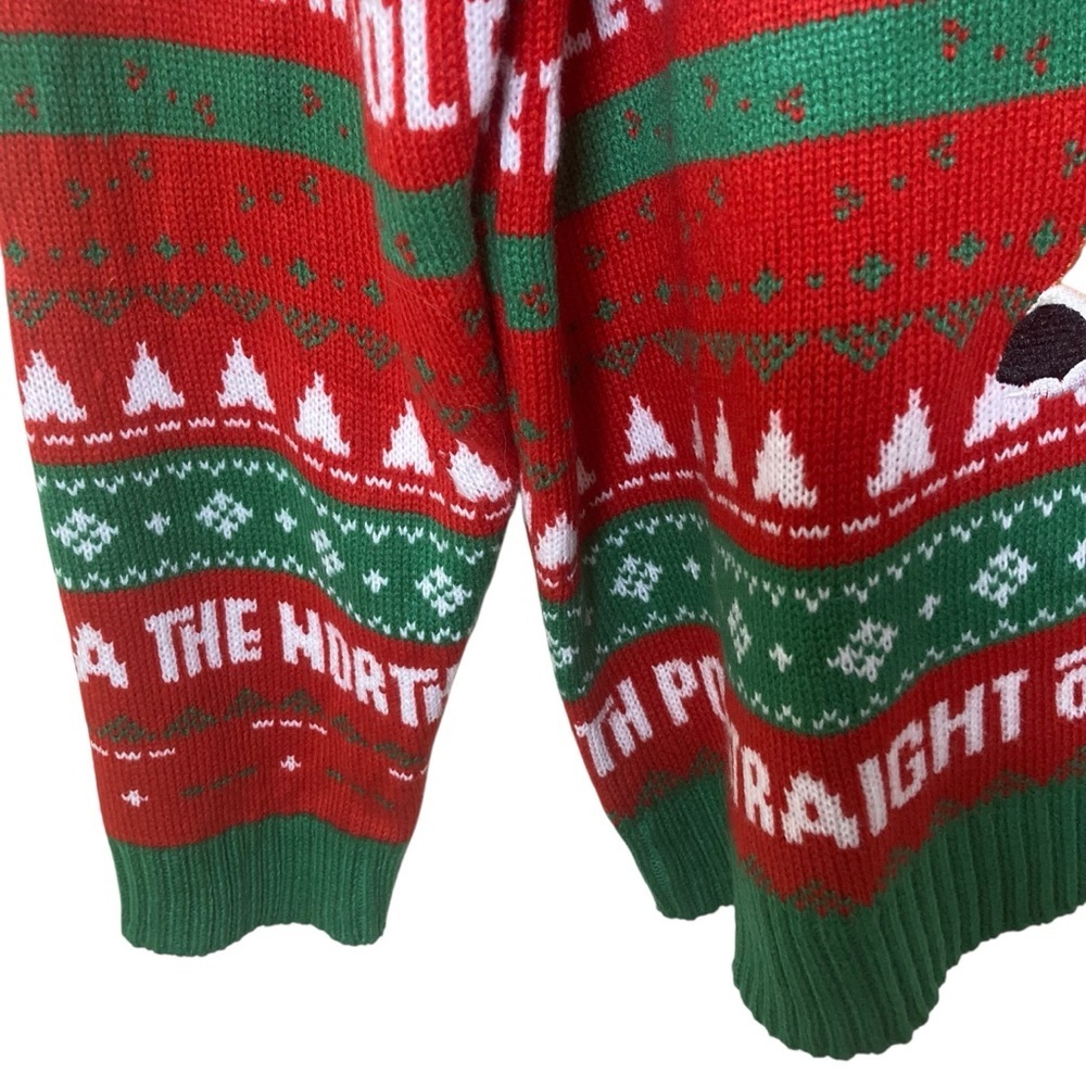 Rudolph the Red Nosed Reindeer Christmas Sweater 2XL Straight Outta North Pole - Picture 5 of 14